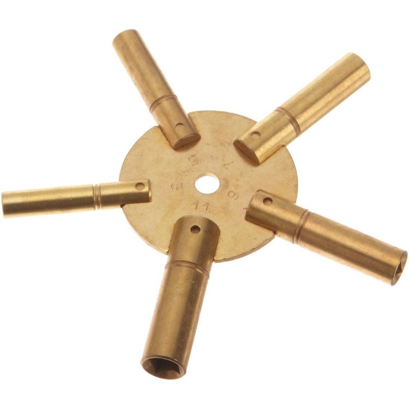 Brass Blessing : Master Key for All Ship Clock - Brass - Total 10 Prong in Two Piece Even/Odd (5025) - Image 2